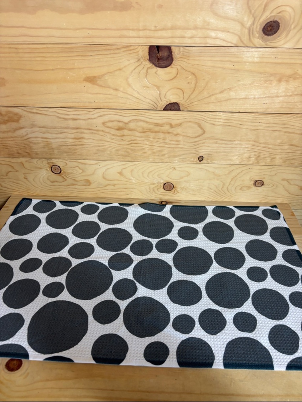 Geometry polka dot dish towel